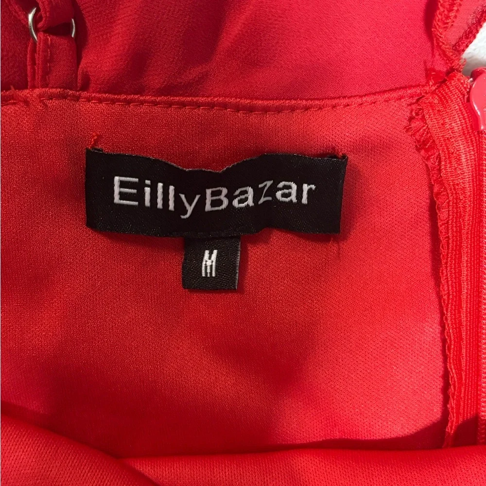 Red Ruffle High-Low Dress - Women - Picture 3 of 3